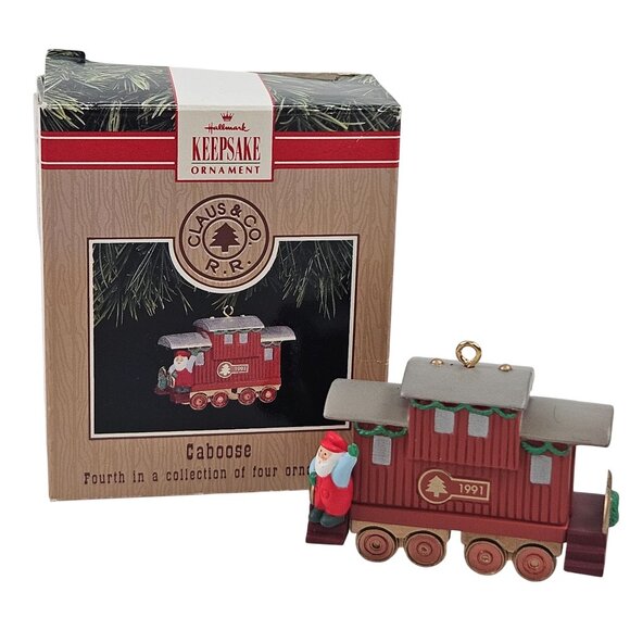 Hallmark Claus & Co RR Railroad Trestle Display Stand 4 Train Cars 1991 - Picture 8 of 12